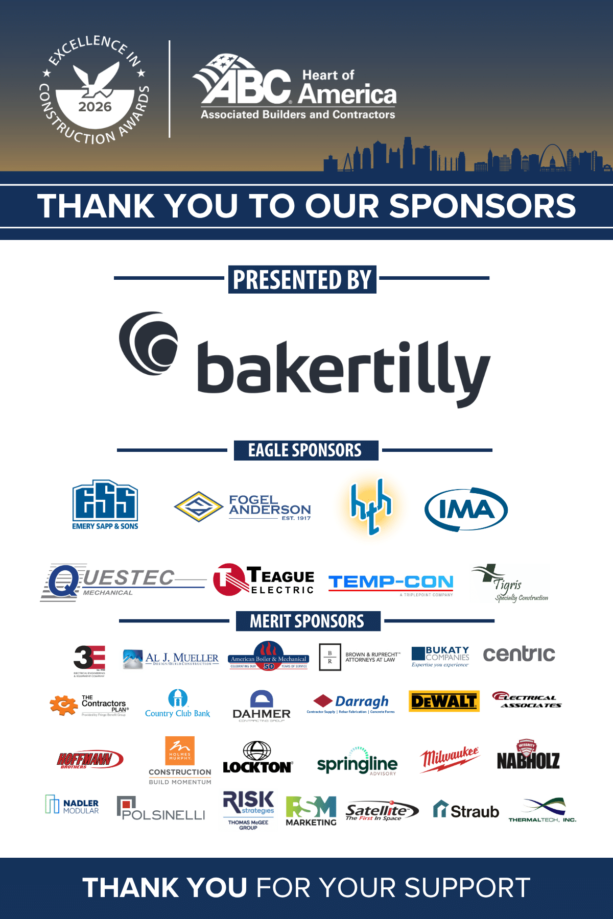 2026 Excellence In Construction Awards | 2026 EIC Sponsor Sign 24x36in 4 x 6 in 4 | Associated Builders & Contractors